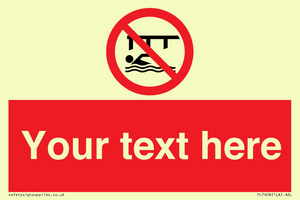 Custom Do not swim in the vicinity of piers